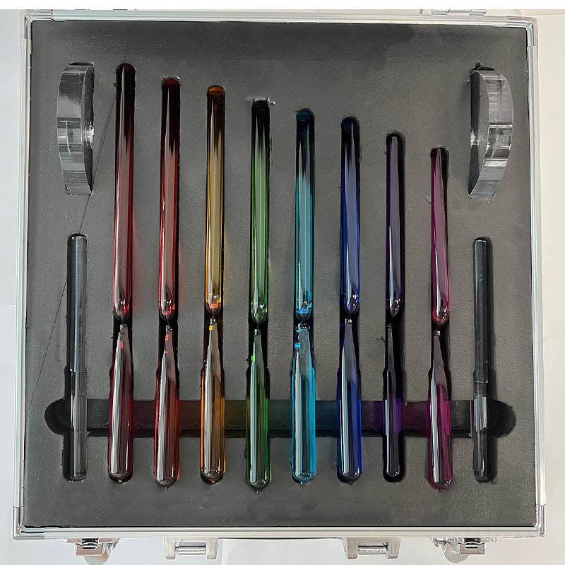 Customized Crystal Singing Tuning Fork Quartz Set Clear Colorful For Sound Healing Chakra Meditation - HLURU.SHOP