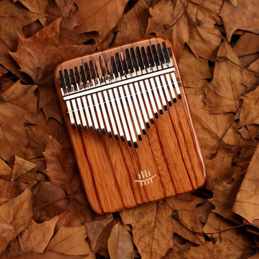 HLURU 21 Key Flat Board Kalimba Thumb Piano, Gabonese Rosewood Single Board Arc Chamfering C Tone Kalimba Instrument - HLURU.SHOP