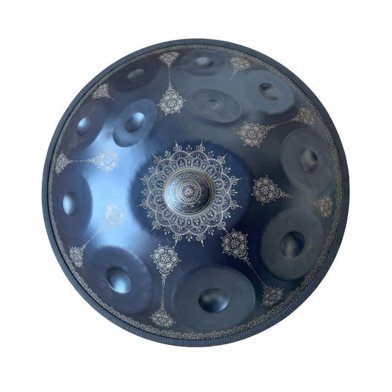 MiSoundofNature Mandala Pattern Nitride Steel Handpan Drum 22 Inch 12 Notes Kurd / Celtic Scale, D Minor / C Major, Available in 432 Hz and 440 Hz - HLURU.SHOP
