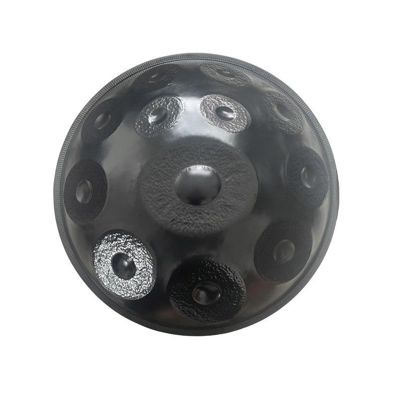 MiSoundofNature Sun God Handmade Hammering High-end 22 Inches 12 Tones Nitride Steel Handpan Drum, Kurd / Celtic Scale D Minor, Available in 432 Hz and 440 Hz