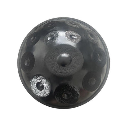 MiSoundofNature Sun God Handmade Hammering High-end 22 Inches 12 Tones Nitride Steel Handpan Drum, Kurd / Celtic Scale D Minor, Available in 432 Hz and 440 Hz