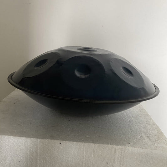 MiSoundofNature Handmade HandPan Drum D Minor Amara Scale 22 Inches 9 Notes High-end Nitride Steel Percussion Instrument, Available in 432 Hz and 440 Hz