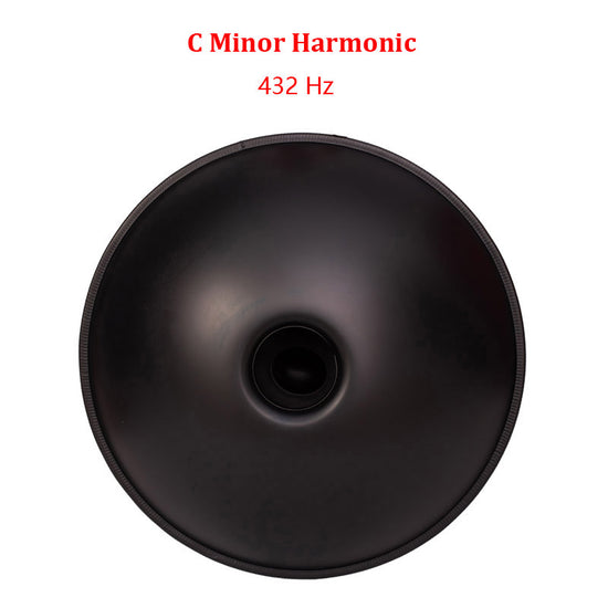 MiSoundofNature Handpan Drum Harmonic Scale C Minor 22 Inches 9 Notes High-end Nitride Steel Percussion Instrument, Available in 432 Hz and 440 Hz