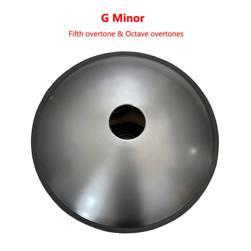 MiSoundofNature Mini Handpan Drum High-end Stainless Steel Handmade in G Minor 9 Notes 18 Inches, Available in 432 Hz and 440 Hz