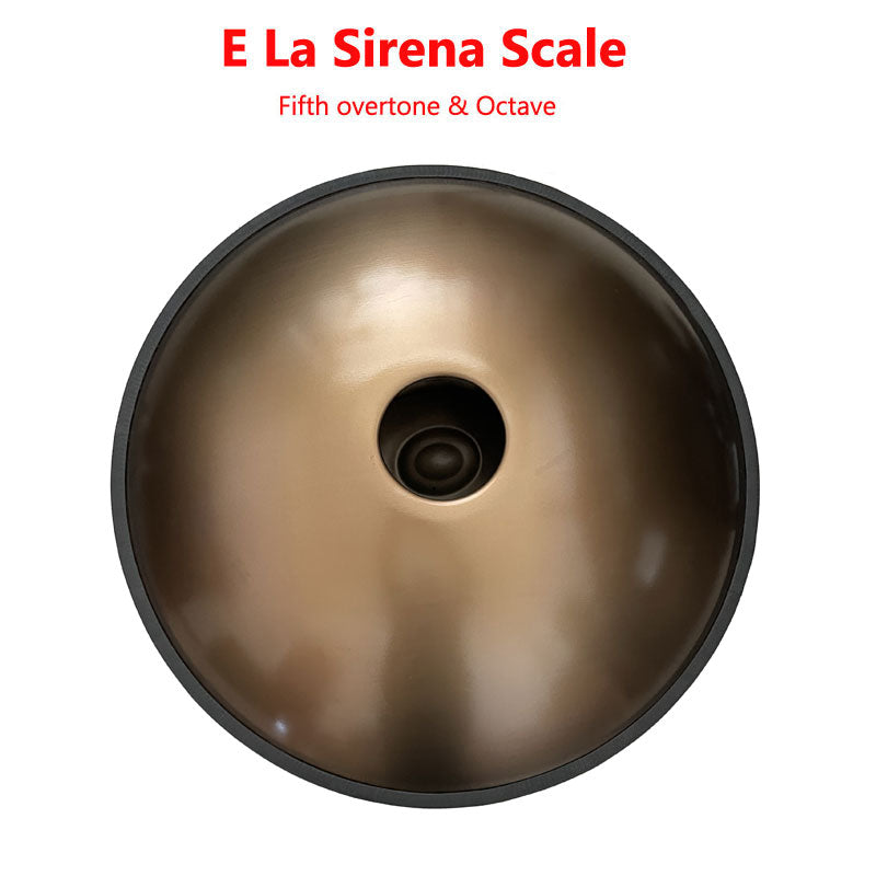 MiSoundofNature Handmade Customized HandPan Drum E La Sirena Scale 22 Inch 9/10/12 Notes High-end Stainless Steel, Available in 432 Hz and 440 Hz
