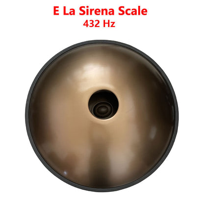 MiSoundofNature Handmade Customized HandPan Drum E La Sirena Scale 22 Inch 9/10/12 Notes High-end Stainless Steel, Available in 432 Hz and 440 Hz