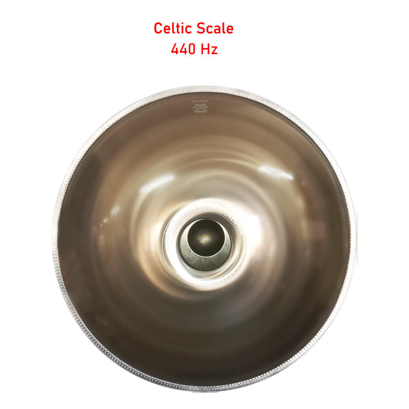 Mountain Rain 22 Inch 9 Notes Stainless Steel Handpan Drum, Kurd / Celtic Scale D Minor, Available in 432 Hz and 440 Hz, High-end Percussion Instrument