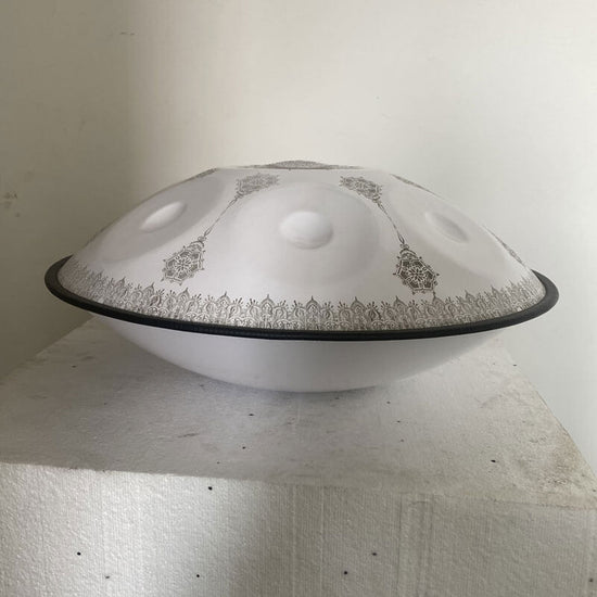 MiSoundofNature Mandala Pattern Handmade Stainless Steel HandPan Drum D Minor Amara/Celtic Scale 22 Inch 9 Notes Featured, Available in 432 Hz and 440 Hz