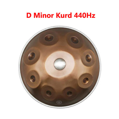 Standard Version MiSonudofNature Mountain Rain Handmade Hammering Handpan Drum, Kurd Scale D Minor, Available in 432 Hz and 440 Hz, High-end 22 Inches 9 Tones Featured High-end Nitride Steel