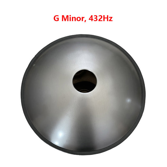 MiSoundofNature Mini Handpan Drum High-end Stainless Steel Handmade G Minor 9 Notes 18 Inches, Available in 432 Hz and 440 Hz