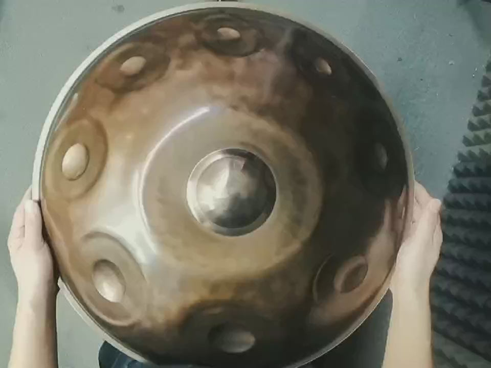 Mountain Rain Customized A2 Master Version High-end Stainless Steel Handpan Drum, Available in 432 Hz and 440 Hz, 22 Inch 9/13/14/15 Notes Professional Performances Percussion Instrument