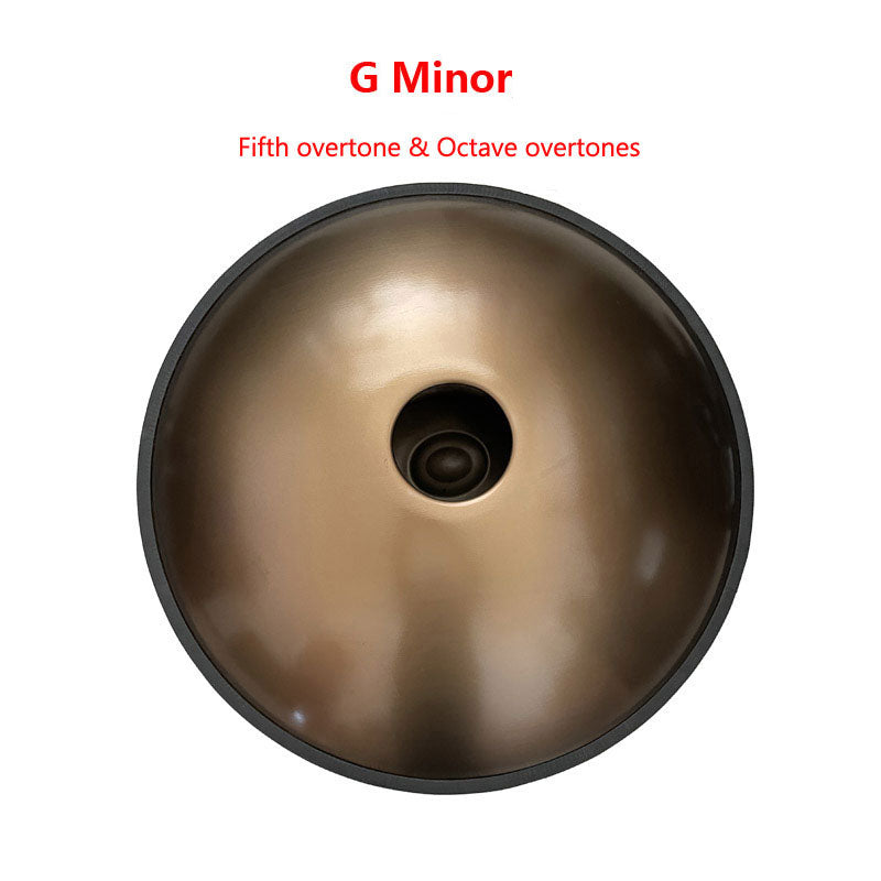 MiSoundofNature Mini Handpan Drum Stainless steel Hand Pan Drum in G Minor 9 Notes 18 Inches 432 Hz and 440 Hz - Datura Flowers