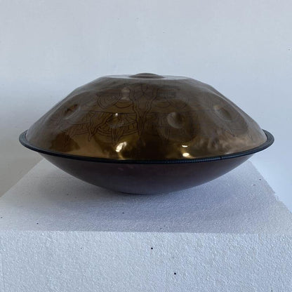 MiSoundofNature Epiphany Entirely Handmade Handpan Drum - Kurd / Celtic D Minor Stainless Steel 22 In 9/10/12 Notes, Available in 432 Hz & 440 Hz