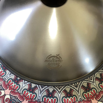 MiSoundofNature Royal Garden hecha a mano Escala kurd / Escala celtic D menor 22 pulgadas 9/10/12 notas Handpan Drum de acero inoxidable, disponible en 432 Hz y 440 Hz