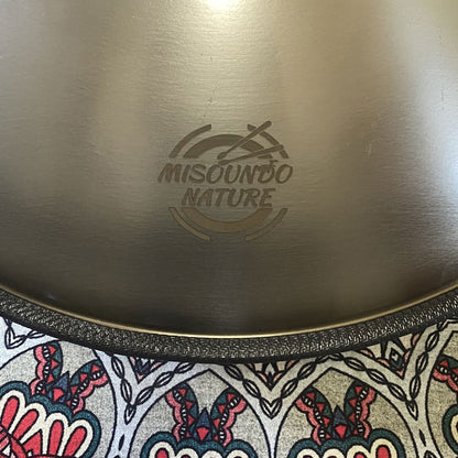 MiSoundofNature King Kurd / Celtic D-Moll 22 Zoll 9/10/12 Noten Edelstahl / Nitrierter Stahl Handpan-Trommel, erhältlich in 432 Hz und 440 Hz - Vergoldeter Klangbereich