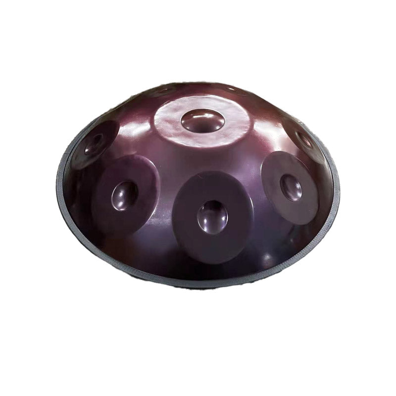 MiSoundofNature Handmade Customized HandPan Drum E La Sirena Scale 22 Inches 9/10/12 Notes High-end Nitride Steel Percussion Instrument, Available in 432 Hz and 440 Hz