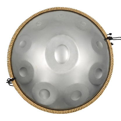 MiSoundofNature STL Handpan Drum Sterling Silber 22 Zoll 10 Noten D-Moll Kurd Scale Hangdrum