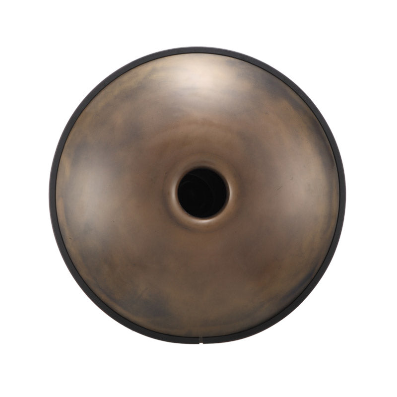 MiSoundofNature Level B Upgrade Bronze Kurd Scale D Minor 22 Inch 9/10 Notes Nitride Steel Handpan Drum, Available in 440 Hz, High-end Percussion Instrument - MiSoundofNature