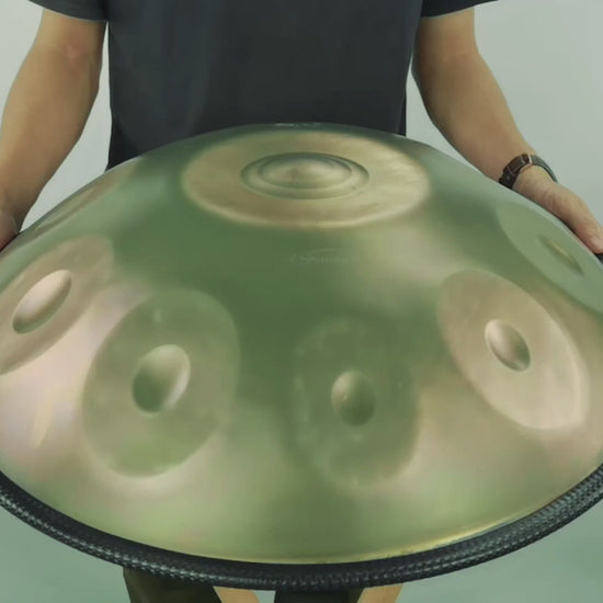AS TEMAN Handpan Resident Evil 10 Notes D Minor Scale Green hangdrum with gift set