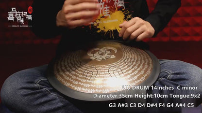 MiSoundofNature 14/16/18 In 9/10/11 X 2 Notes Titanium Alloy Steel UU Tongue Drums in 432 440 Hz - C/D Minor, D/E Major, Celtic, Aeolian, Arab/Chinese/Japanese Mode
