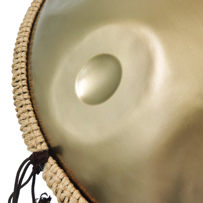 MiSoundofNature STL Handpan Drum Pure Golden 22 Zoll 9 Noten D-Moll Kurd Scale Hangdrum