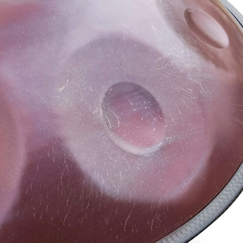 AS TEMAN Handpan CHAOS 10 Notes D Minor Scale Fuchsia hangdrum with gift set
