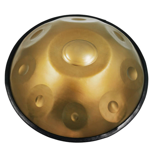 AS TEMAN Handpan Pure Golden 9 Notes F2 Low Pygmy Scale Hangdrum with gift set