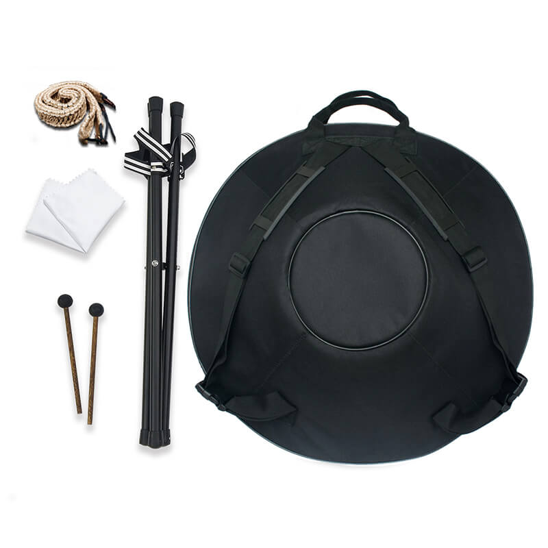 AS TEMAN Handpan Pure Golden 9 Notes F2 Low Pygmy Scale Hangdrum with gift set