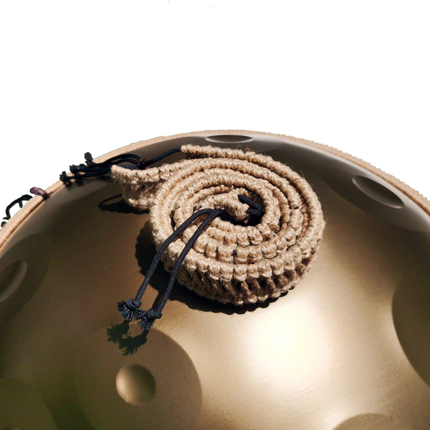 AS TEMAN | Handpan Braided Rope | Beige decorative and protective rope for handpan
