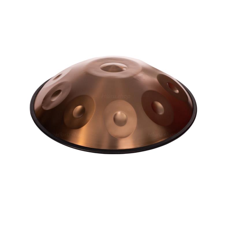 MiSoundofNature Mini Handpan Drum High-end Stainless Steel Handmade G Minor 9 Notes 18 Inches, Available in 432 Hz and 440 Hz