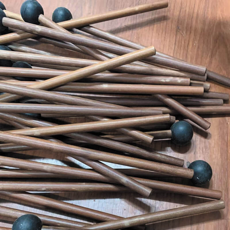 [1 Pair]  Solid Wood Drumsticks For Steels Tongue Drums