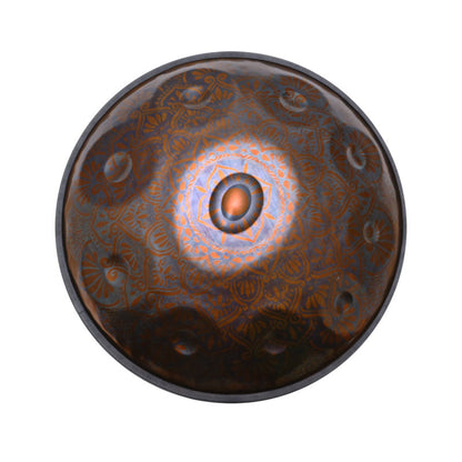 MiSoundofNature Customized Epiphany Entirely Handmade Handpan Drum - C Major Stainless Steel 22 In 9/10/12 Notes, Available in 432 Hz & 440 Hz