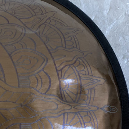 MiSoundofNature Epiphany Entirely Handmade Handpan Drum - Kurd / Celtic D Minor Stainless Steel 22 In 9/10/12 Notes, Available in 432 Hz & 440 Hz