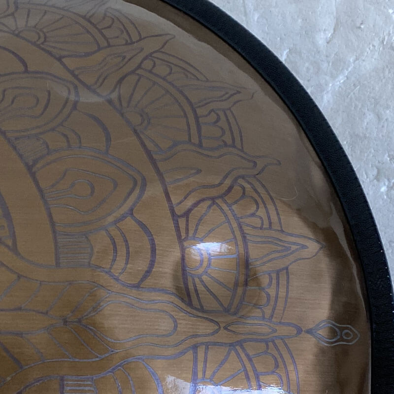 MiSoundofNature Maßgeschneiderte Epiphany Komplett handgefertigte Handpan Drum – Hijaz-Skala D-Moll aus Edelstahl 22 Zoll 9/10/12 Noten, erhältlich in 432 Hz und 440 Hz 