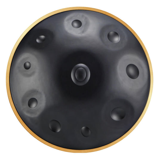 HLURU Level A Upgrade Space Grey Kurd Scale D Minor 22 Inch 9/10 Notes 1.2mm Nitride Steel Handpan Drum, Available in 440 Hz, High-end Percussion Instrument