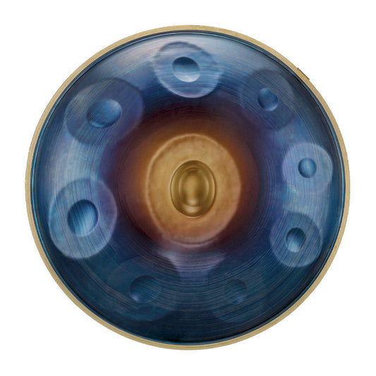 HLURU Level A Upgrade Rotation Kurd Scale D Minor 22 Inch 9/10 Notes 1.2mm Nitride Steel Handpan Drum, Available in 440 Hz, High-end Percussion Instrument