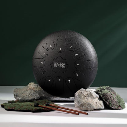 MiSoundofNature Huashu Upgrade Lotus Carbon Steel Tongue Drum 12 Inches 13 Notes C Major (6 colors) - MiSoundofNature