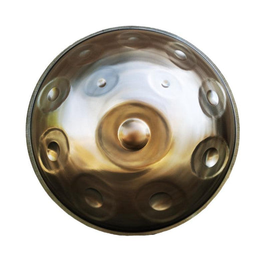 Customized Mountain Rain Stainless Steel Handpan Drum, Kurd Scale D Minor, Available in 432 Hz and 440 Hz, High-end 22 Inch 12 Notes Percussion Instrument - HLURU