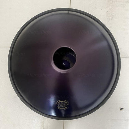 MiSoundofNature Handmade Customized HandPan Drum E La Sirena Scale 22 Inches 9/10/12 Notes High-end Nitride Steel Percussion Instrument, Available in 432 Hz and 440 Hz