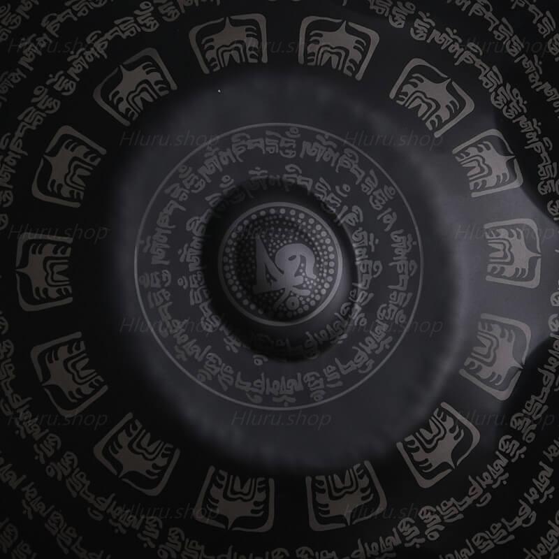 MiSoundofNature Maßgeschneiderte Sanskrit-D-Moll-Sabye-Skala, 22 Zoll 9/10/12 Noten, Handpan Drum aus Edelstahl/Nitridstahl, erhältlich in 432 Hz und 440 Hz 