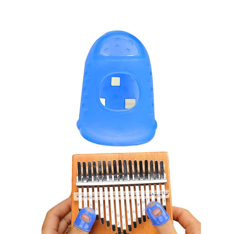 (10 Pcs) Silicone Protective Finger Cover For Stringed Instruments - Kalimba Thumb Piano, Lyre Harp And Guitar - HLURU