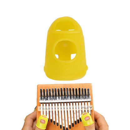 (10 Pcs) Silicone Protective Finger Cover For Stringed Instruments - Kalimba Thumb Piano, Lyre Harp And Guitar - HLURU