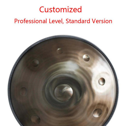 Customized D3 Master Version / Standard Version High-end Stainless Steel Handpan Drum, Available in 432 Hz and 440 Hz, 22 Inch 9/10/11/12/13 Notes Professional Performances - HLURU