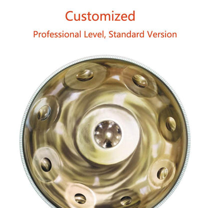 Customized E3 Master Version / Standard Version High-end Stainless Steel Handpan Drum, Available in 432 Hz and 440 Hz, 22 Inch 9/10/11/13 Notes Professional Performances Percussion Instrument - HLURU