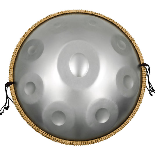 MiSoundofNature STL Handpan Drum Sterling Silver 22 Inches 9 Notes D Minor Kurd Scale Hangdrum