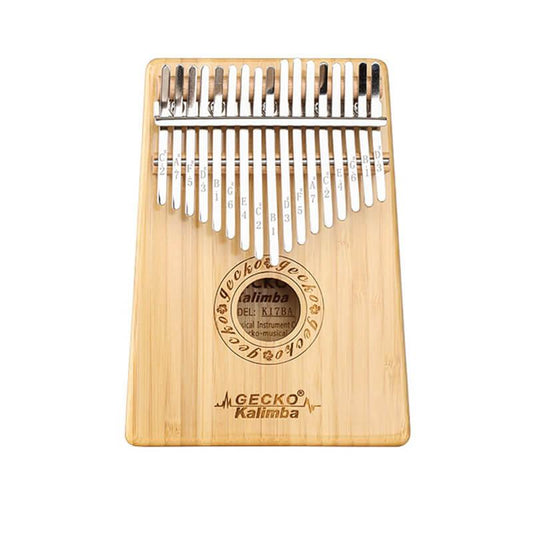 MiSoundofNature Kalimba 17 Keys Thumb Piano, Hollow B Tone Kalimba Instrument, Bamboo Round Hole Opening Box Resonace Single Board Trepanning - MiSoundofNature