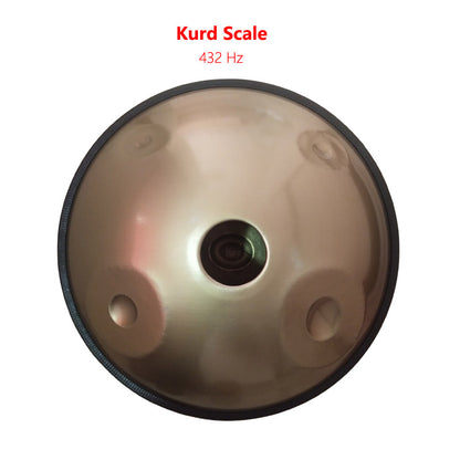 Customized Kurd D Minor High-end Stainless Steel Handpan Drum, Available in 432 Hz and 440 Hz, 22 Inch 13(9+4) Notes Percussion Instrument