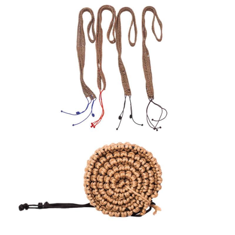 Hluru Hand Braided Decorative Rope For Handpan Drums - Hemp on the outside, Nylon on the inside - HLURU