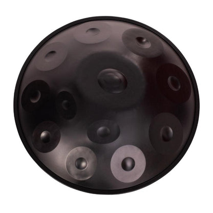 HLURU Handpan Drum 22 Inch 12 Notes Kurd Scale D Minor (C Major Can Be Customized) Featured High-end Nitride Steel Percussion Instrument, Available in 432 Hz and 440 Hz - HLURU