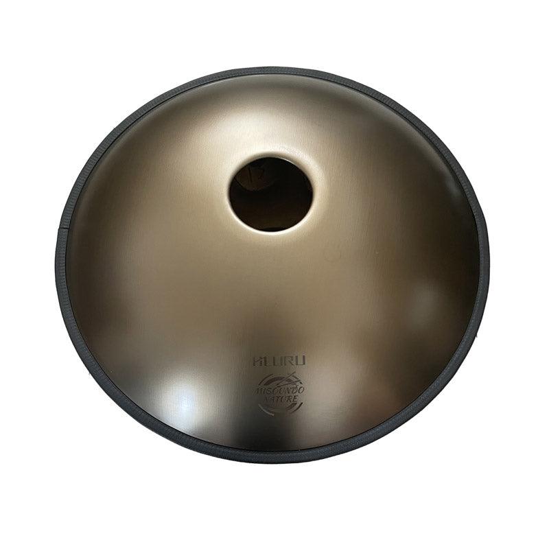 HLURU Handpan Drum Handmade Kurd Scale / Celtic Scale D Minor 22 Inch 9 Notes Featured, Available in 432 Hz and 440 Hz, High-end Stainless Steel Percussion Instrument - Laser engraved Mandala pattern. Never fade. - HLURU